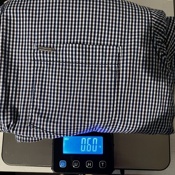 Urban Touch Plum, Blue & White Gingham Check Long Sleeve Button-Down Shirt SZ L - Picture 9 of 9